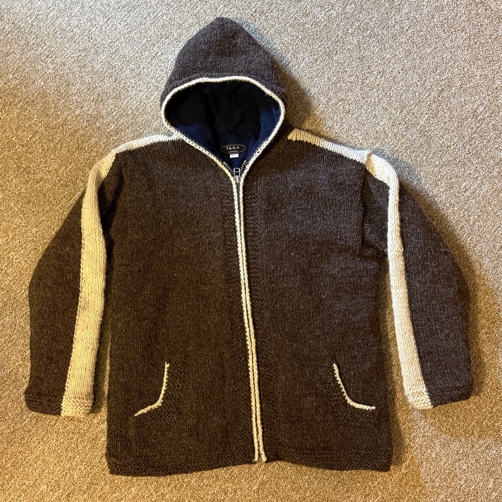 Tara London 100% Pure Wool Made in Nepal Fleece Lined Unisex Coat